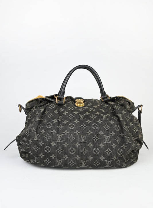 Louis Vuitton Borsa Mahina in denim grigio