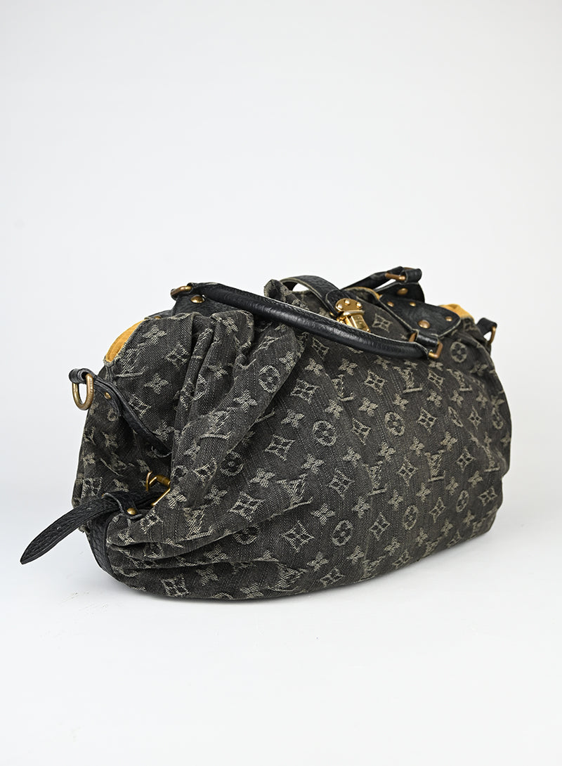 Louis Vuitton Borsa Mahina in denim grigio