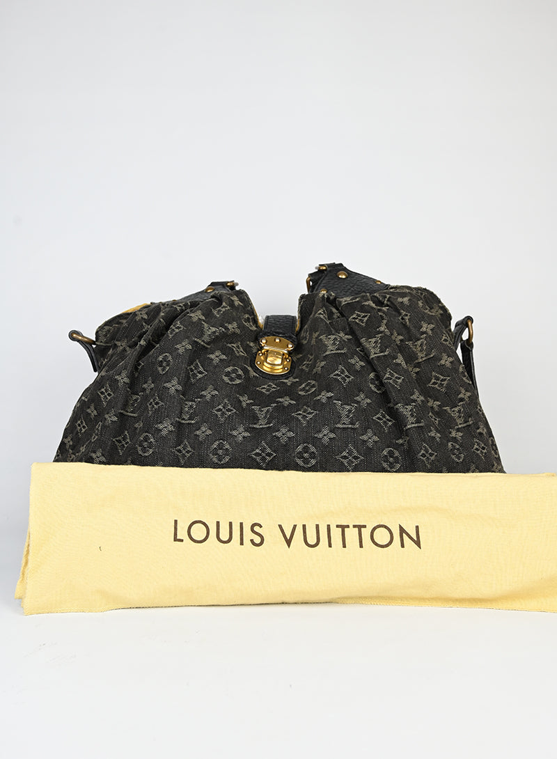 Louis Vuitton Borsa Mahina in denim grigio
