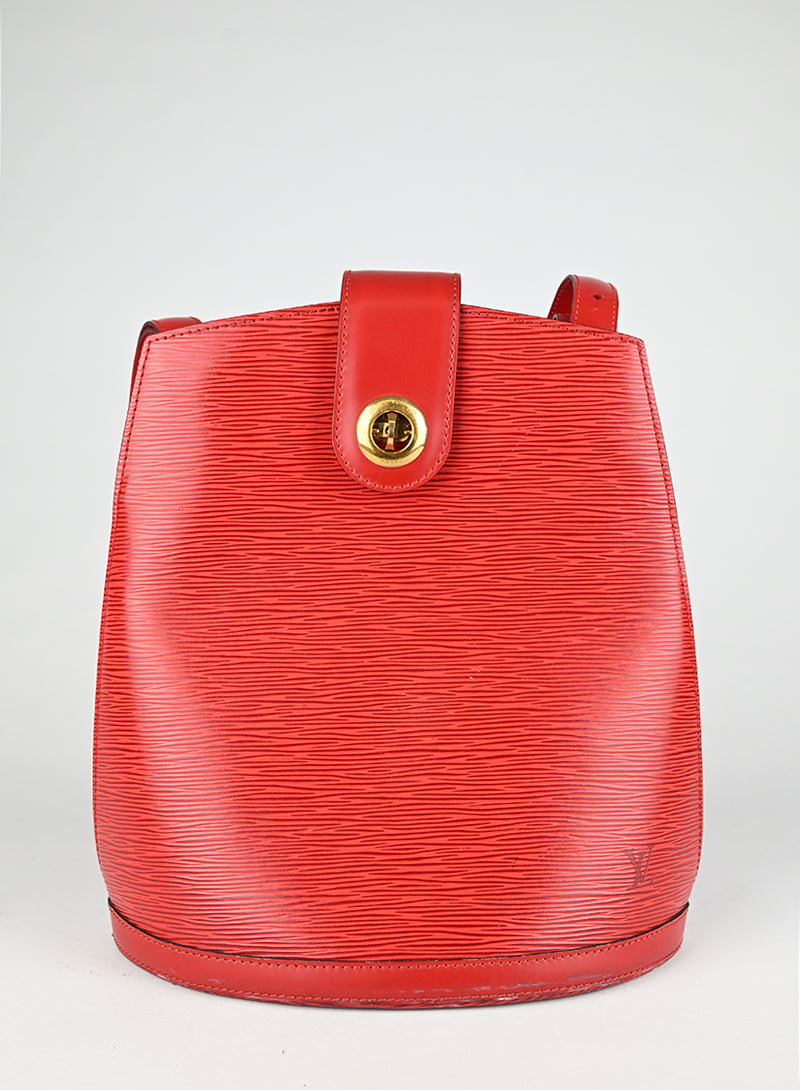 Louis Vuitton Borsa Cluny Pelle Epi Rossa