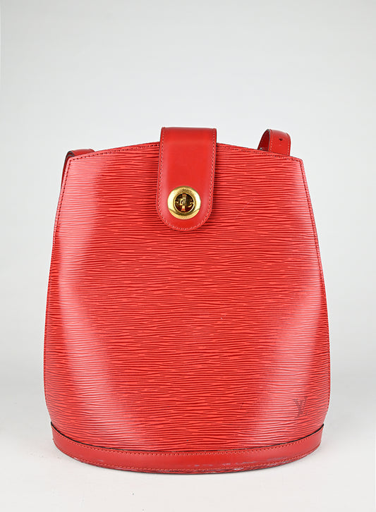 Louis Vuitton Borsa Cluny Pelle Epi Rossa