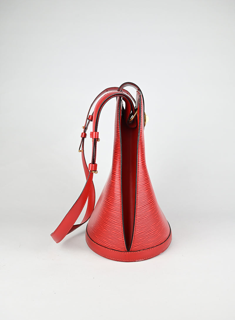 Louis Vuitton Borsa Cluny Pelle Epi Rossa