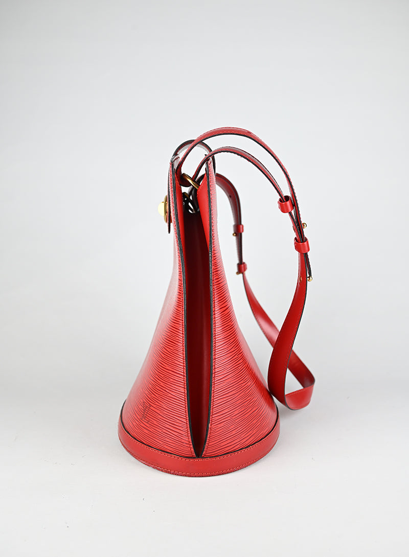 Louis Vuitton Borsa Cluny Pelle Epi Rossa