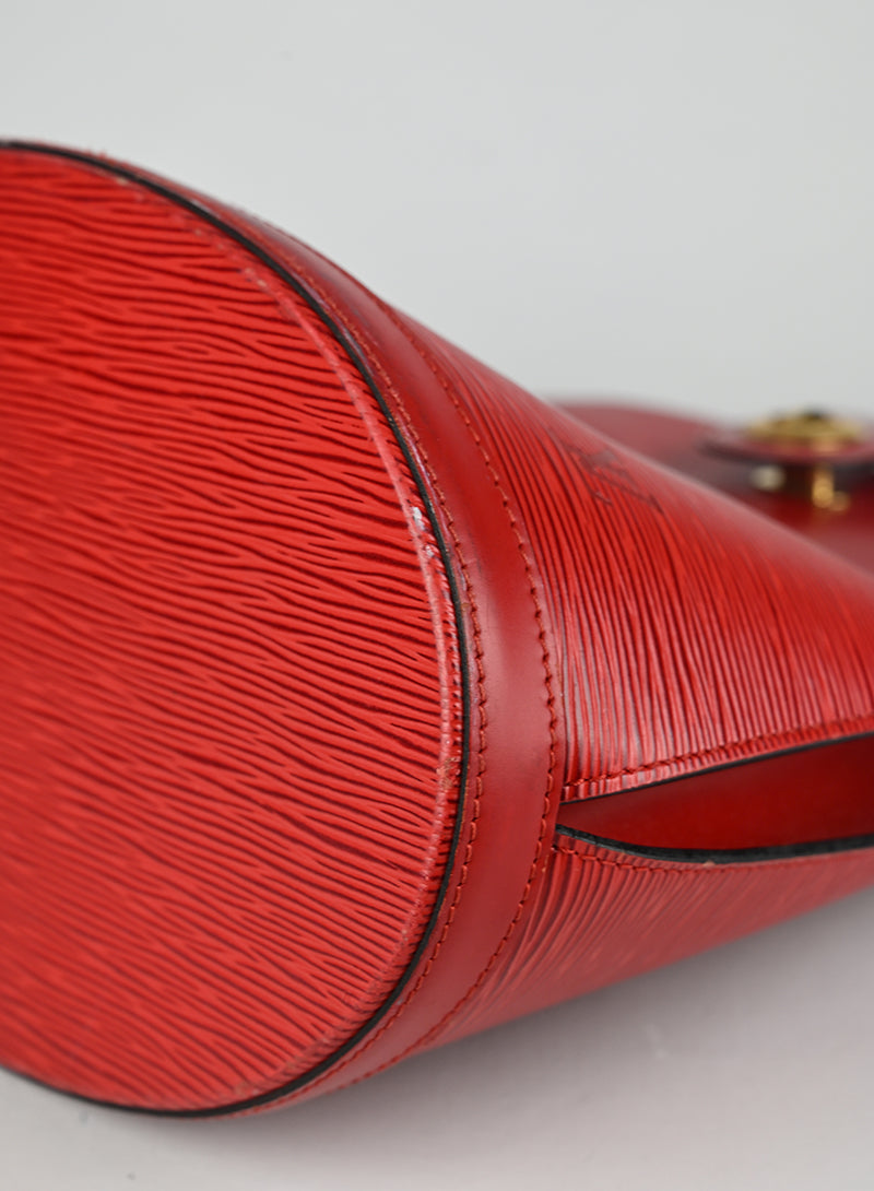Louis Vuitton Borsa Cluny Pelle Epi Rossa