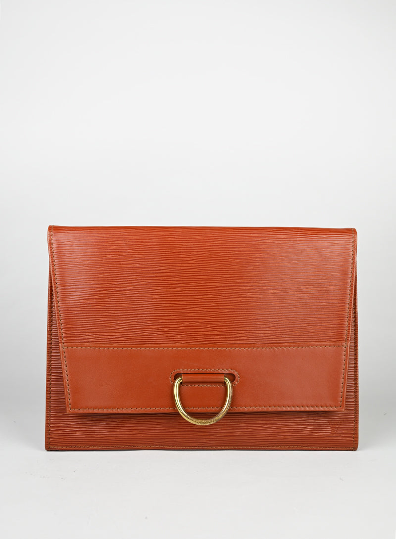 Louis Vuitton Pochette in pelle marrone