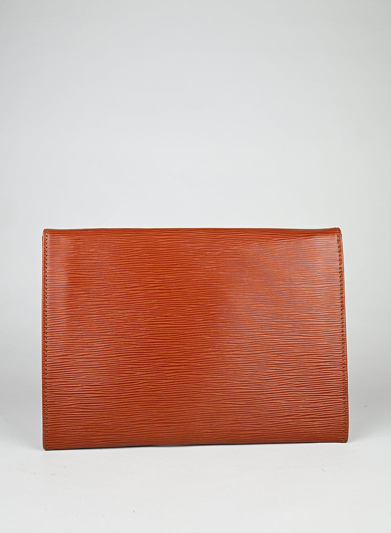 Louis Vuitton Pochette in pelle marrone