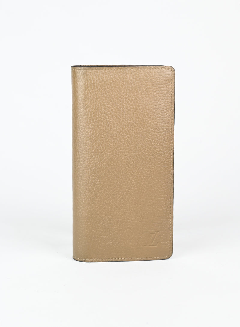 Louis Vuitton Portafogli Brazza in pelle beige