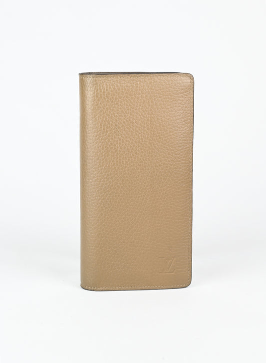 Louis Vuitton Portafogli Brazza in pelle beige