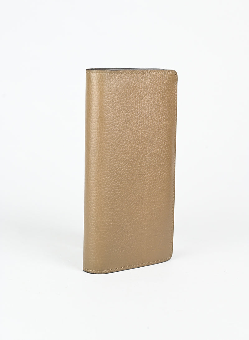 Louis Vuitton Portafogli Brazza in pelle beige