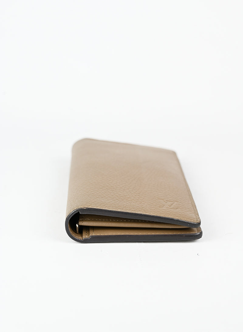 Louis Vuitton Portafogli Brazza in pelle beige