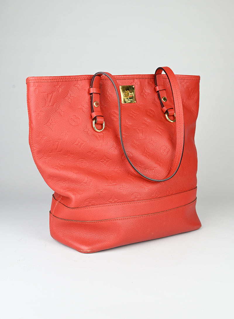 Louis Vuitton Shopper Citadine in pelle rossa
