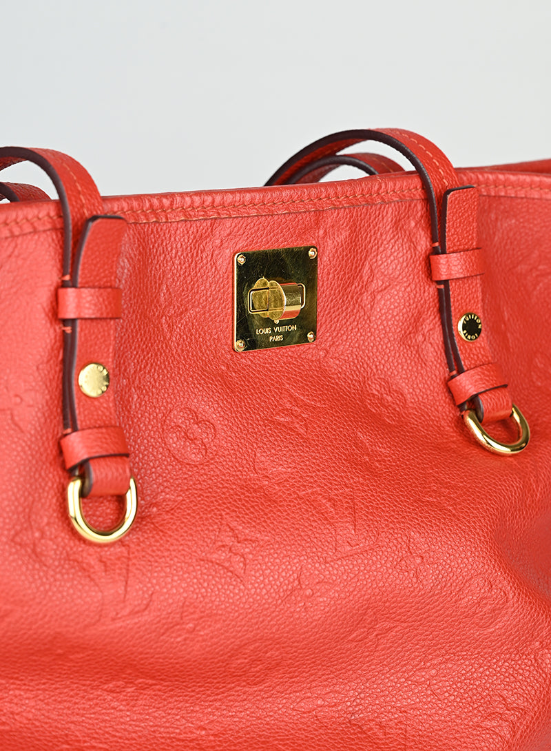 Louis Vuitton Shopper Citadine in pelle rossa