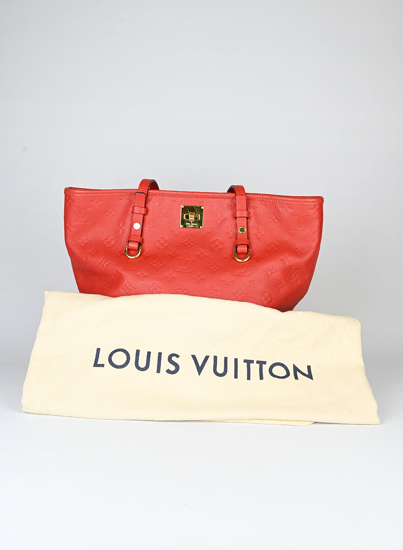 Louis Vuitton Shopper Citadine in pelle rossa