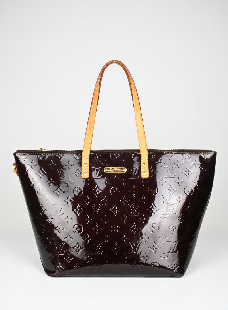 Louis Vuitton Borsa Bellevue Vernice Burgundi