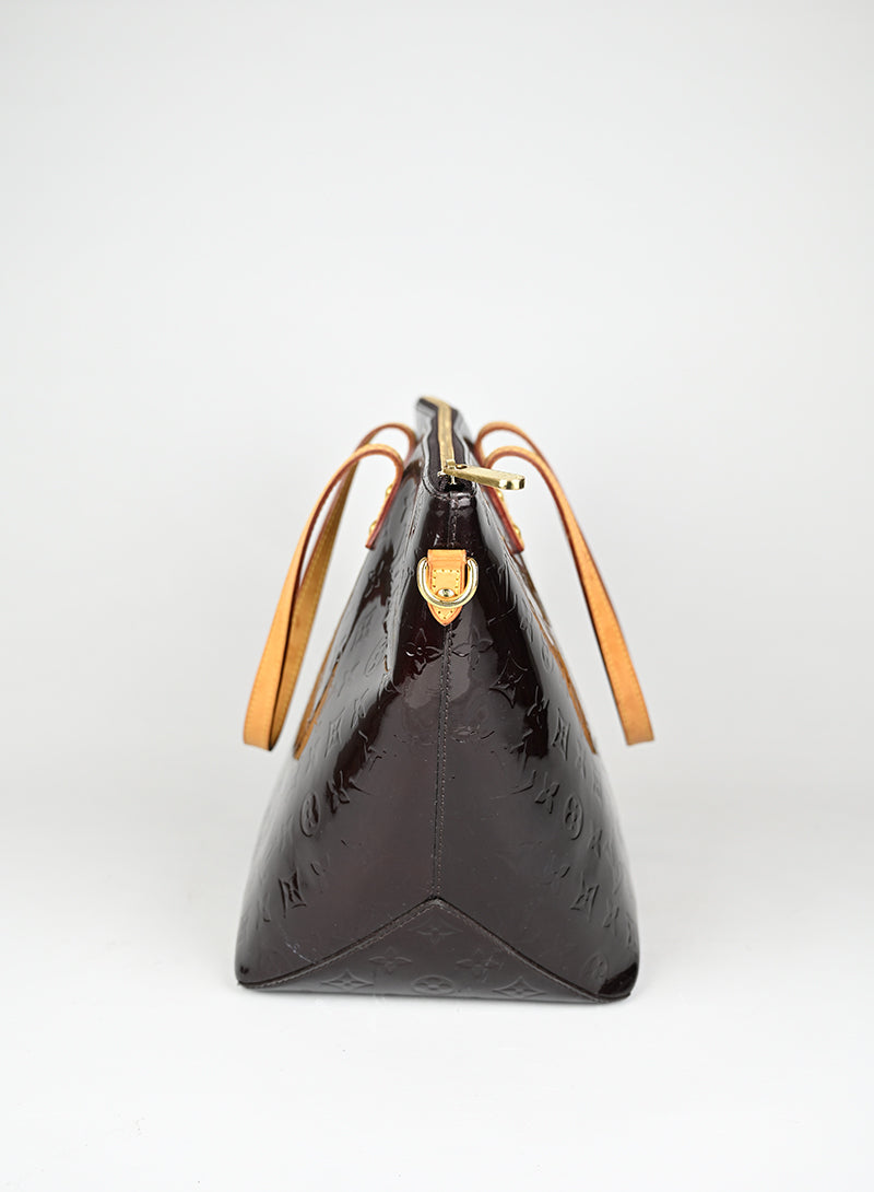 Louis Vuitton Borsa Bellevue Vernice Burgundi