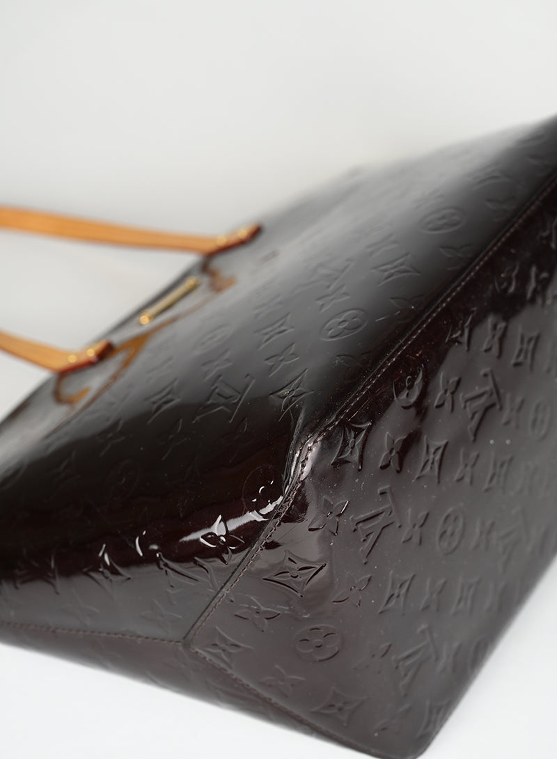 Louis Vuitton Borsa Bellevue Vernice Burgundi