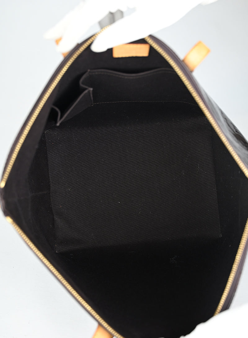 Louis Vuitton Borsa Bellevue Vernice Burgundi