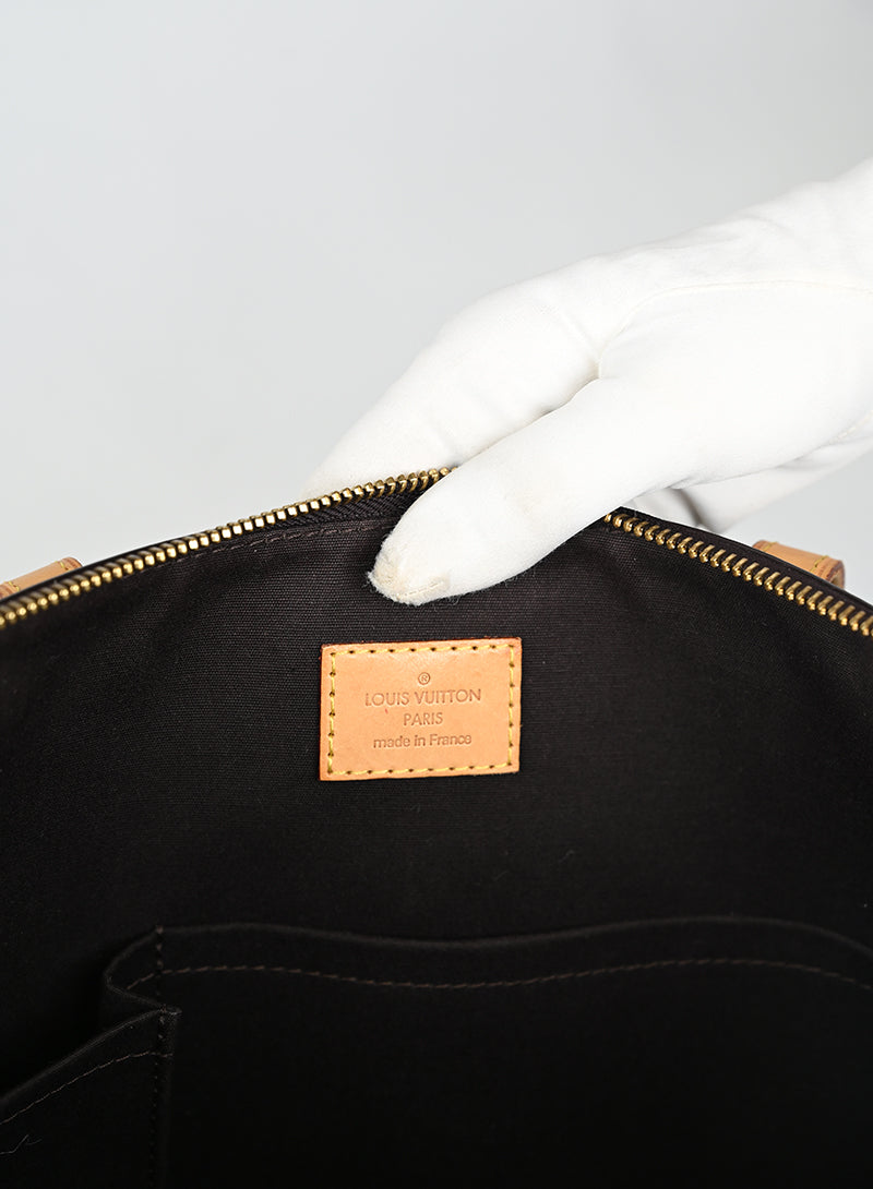 Louis Vuitton Borsa Bellevue Vernice Burgundi