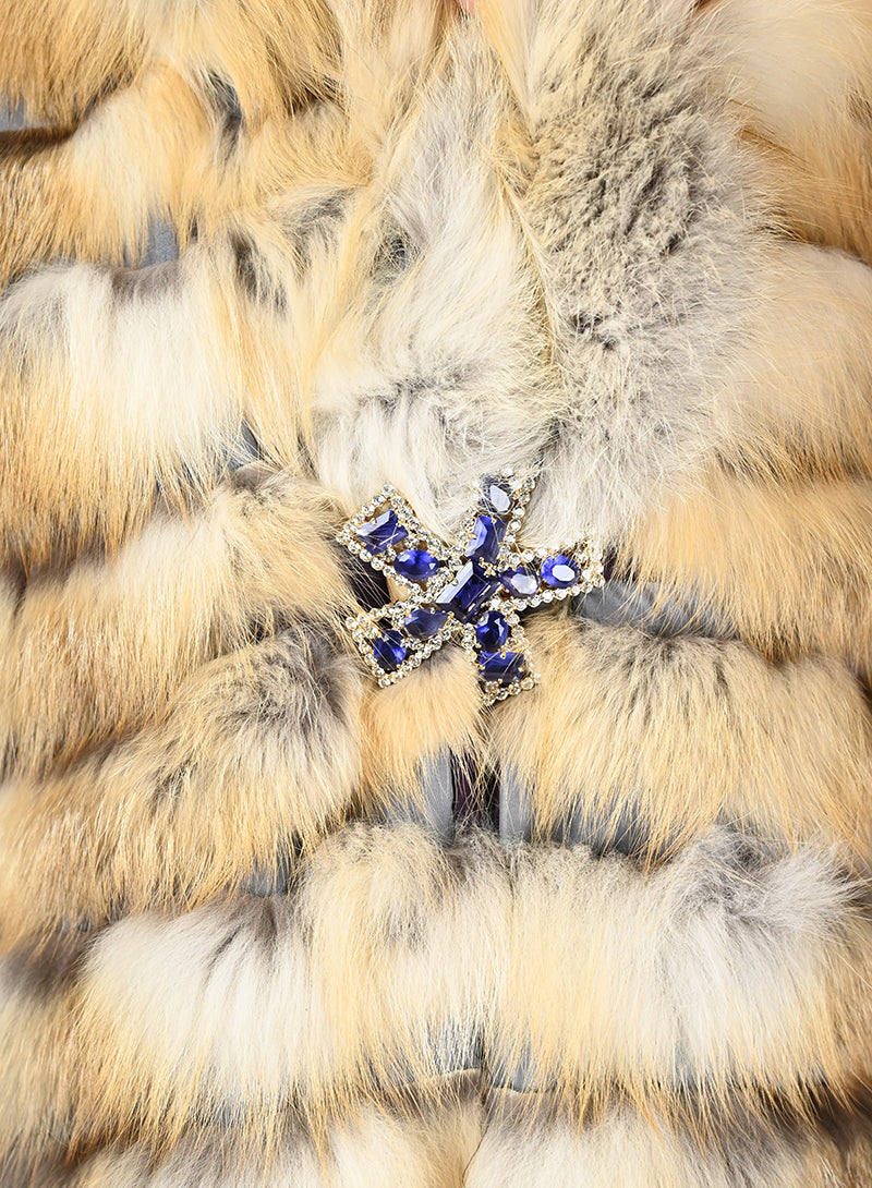 Who*s Who Gilet di pelliccia volpe beige - Tg.