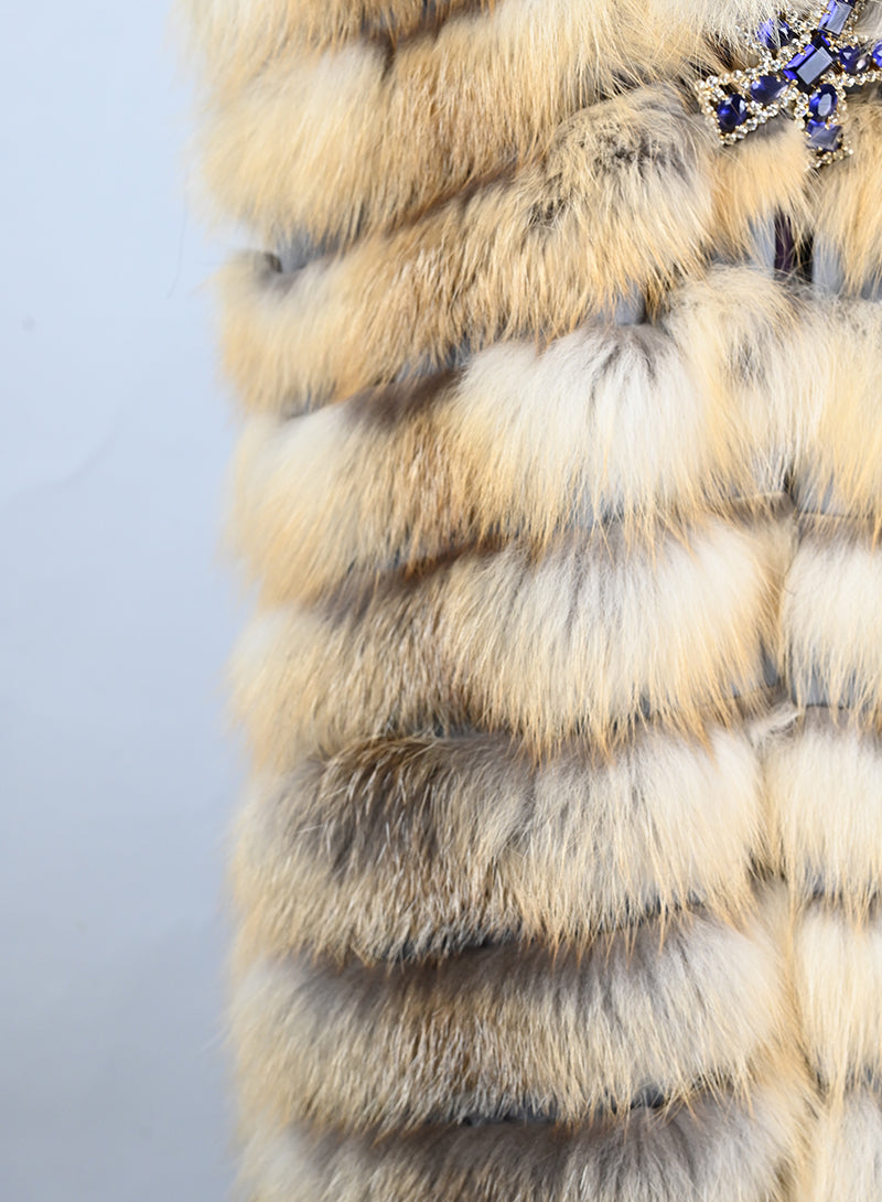 Who*s Who Gilet di pelliccia volpe beige - Tg.