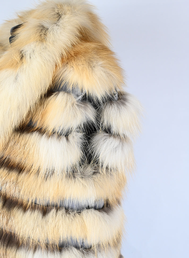 Who*s Who Gilet di pelliccia volpe beige - Tg.