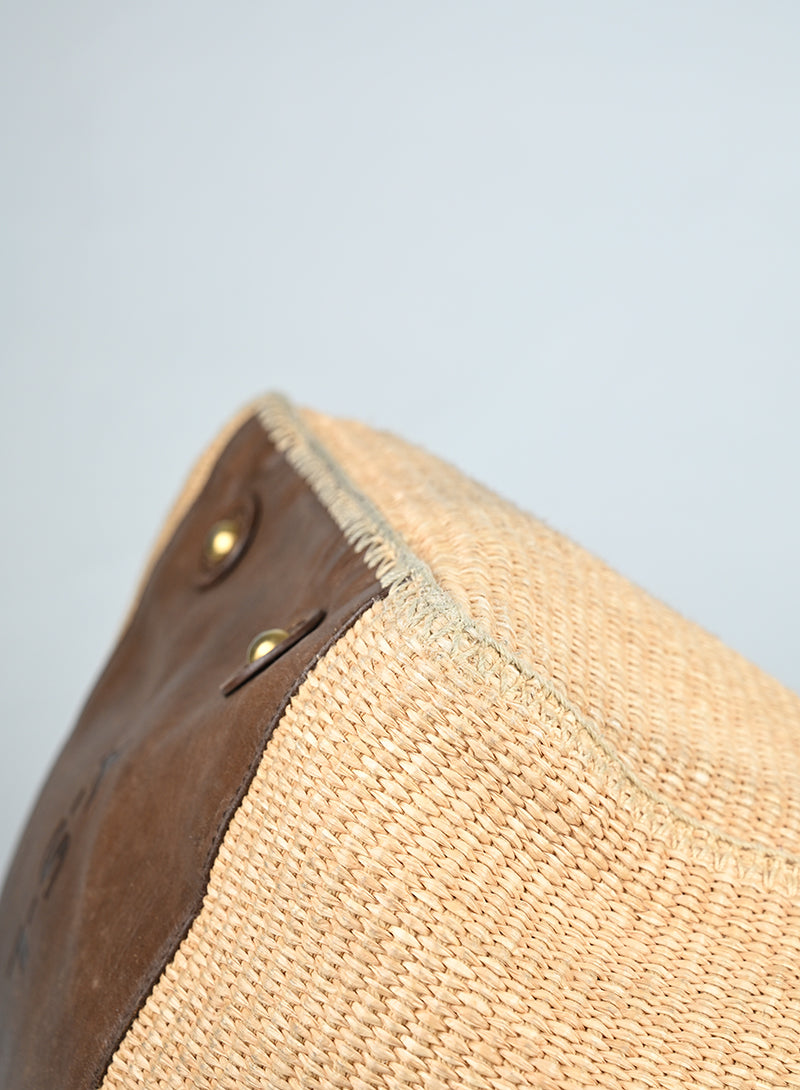 Saint Laurent Borsa Downtown in rafia beige