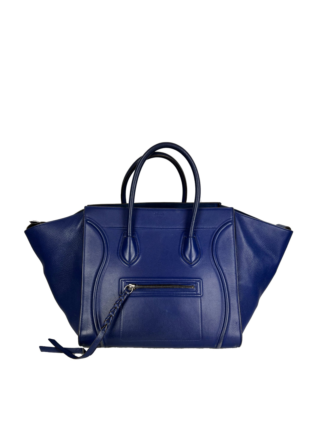 Celine Borsa Phantom Luggage in pelle blu