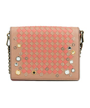 Load image into Gallery viewer, Bottega Veneta Wallet on chain Parme in pelle rosa
