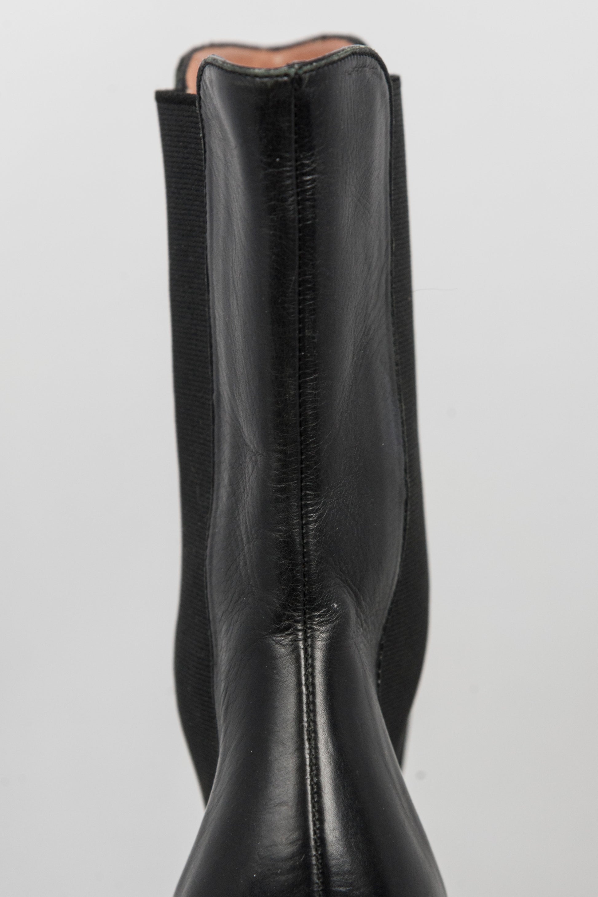 ALAÏA Stivaletti in pelle nera con fascia elastica - N. 39 -  lesleyluxuryvintage