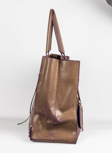 Balenciaga Papier Classic shopper in brown and purple leather