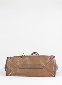 Balenciaga Papier Classic shopper in brown and purple leather