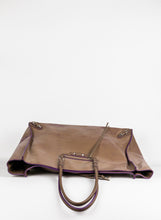 Load image into Gallery viewer, Balenciaga Shopper Papier Classic in pelle marrone e viola
