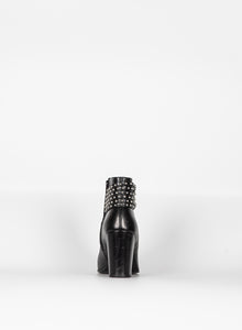Saint Laurent Stivaletto in pelle nero con borchie - N. 37½