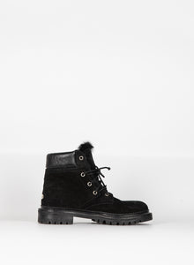 Jimmy Choo Stivaletti con lacci in suede nero - N. 37½