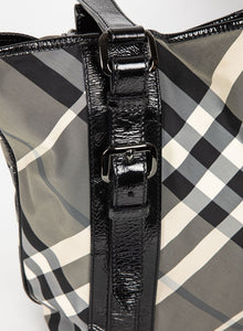 Burberry Tote Bag Victoria Nova in canvas check grigio