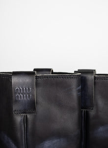 Miu Miu Stivali con tacco in pelle nera - N. 37 cm