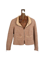 Load image into Gallery viewer, Chanel Salmon pink bouclé wool jacket - Size. 40
