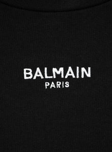 Balmain Felpa lunga nera con logo - Tg. 40