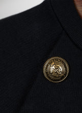 Load image into Gallery viewer, Balmain Felpa lunga nera con logo - Tg. 40
