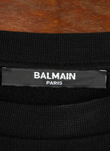 Balmain Felpa lunga nera con logo - Tg. 40