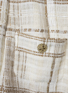 Chanel Giacca in cotone panna e caffellatte - Tg. 44