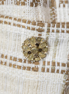 Chanel Giacca in cotone panna e caffellatte - Tg. 44