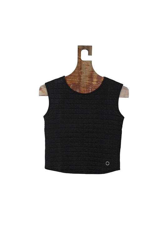 Chanel Gilet in cotone trapuntato nero - Tg. 38