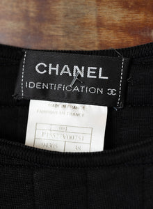 Chanel Gilet in cotone trapuntato nero - Tg. 38