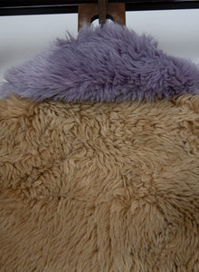 Miu Miu Cappotto teddy beige e lilla - Tg. 38