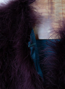 Yves Salomon Pelliccia marabou prugna - Tg. 42