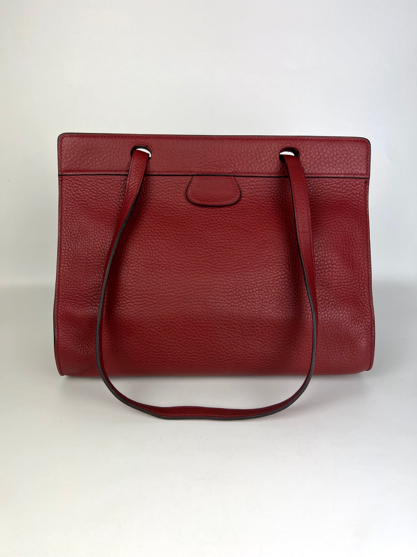 Hermès Borsa a spalla squadrata in pelle bordeaux