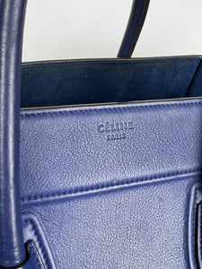 Celine Borsa Phantom Luggage in pelle blu
