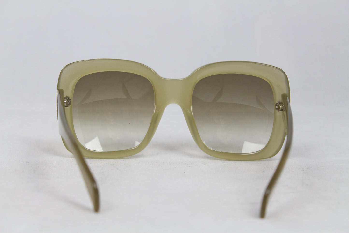 Celine Occhiali acetati verdi con montatura quadrata -  lesleyluxuryvintage