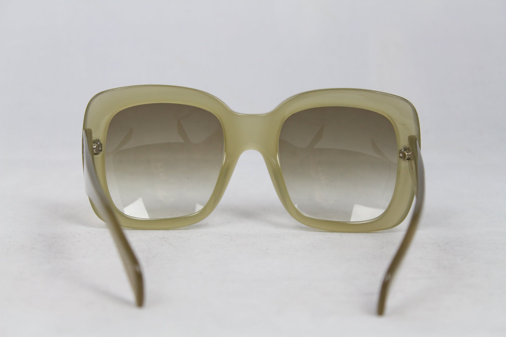 Celine Occhiali acetati verdi con montatura quadrata -  lesleyluxuryvintage